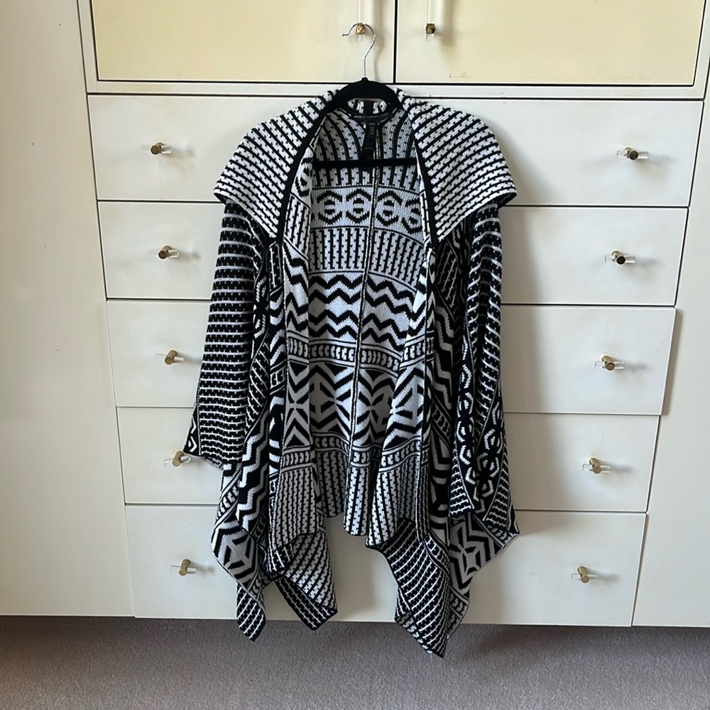 White House Black Market hooded sweater poncho/cape